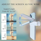Mirror Effect Lens - Capture Stunning Reflections Instantly, Smartphone Camera Mirror Reflection Clip Kit, Adjustable HD Glass Smartphone Photography Flip Mirror, for Travel Photography (Black)