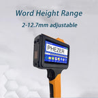 P19 Handheld Inkjet Printer for Any Surface, Portable 360° All-Round Coding Machine Print Height 2-12.7mm for Date/Time/Barcode/QR Code/Logo, with Cartridge(Anti-Slip Handle, Upgrade Version)