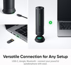 Insta360 Wave - AI Speakerphone, Bluetooth, Voice Recorder, 8 Noise-Canceling Mics w/Beamforming, AI Transcript & Summary, Support 99 Languages, 32GB Storage, Meetings, Podcasts, Livestreams