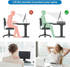 Gianotter 2-Tier Metal Monitor Stand Riser, Workspace Organizer with Desk Accessories, Office Storage for Supplies (Pink)
