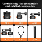 VRIG Magnetic Quick Release Mount Adapter with 1/4" Screw Thread for DJI Osmo Action Pocket3,Insta360 X5/X4/X3,1/4" Screw Hole for Tripod, Monopod