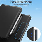 for iPad 9th Generation Case with Keyboard,Magic Style Keyboard Case for iPad 9th/8th/7th Gen 10.2 inch - Floating Cantilever Magnetic Stand Multi-Touch Trackpad (Black)