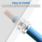 2 Pcs 3/4" NPT Stainless Steel Waterproof Cable Gland, IP68 Waterproof Adjustable Cable Glands, Strain Relief Cord Grip Connectors with Gaskets and Locknut for 13-18mm Cable Diameter
