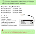 iMah BT162342/BT262342 2.4V 300mAh Ni-MH Cordless Phone Batteries Compatible with VTech CS6719 CS6114 CS6409 CS6419 CS6429 AT&T CL80112 EL52300 EL52400 Handset Telephone, Pack of 4