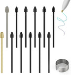 for Remarkable 2 Pen Tips,AHBTEYM Metal Tips,Replacement Nibs Refill Accessories for Remarkable 1/2 Stylus/Marker Plus/Scribe Pen-12Pcs(Gold/Sirvel)