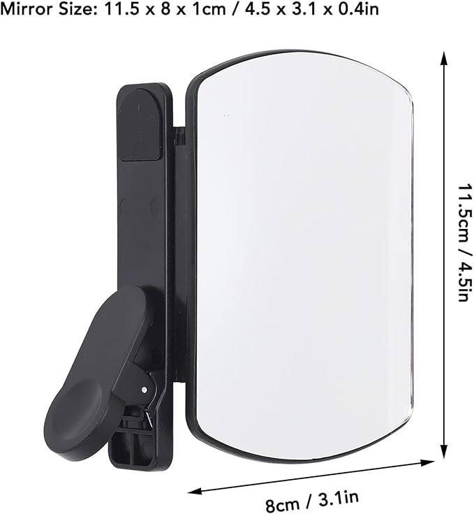 Mirror Effect Lens - Capture Stunning Reflections Instantly, Smartphone Camera Mirror Reflection Clip Kit, Adjustable HD Glass Smartphone Photography Flip Mirror, for Travel Photography (Black-1Pc)