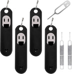 6 Pack SIM Card Removal Tool, Sim Card Tray Opening Tool Eject Pins Needle Opener Ejector Compatible with All iPhone Apple iPad HTC Samsung Galaxy Cell Phone Smartphone Watchchain Link Remover, Black