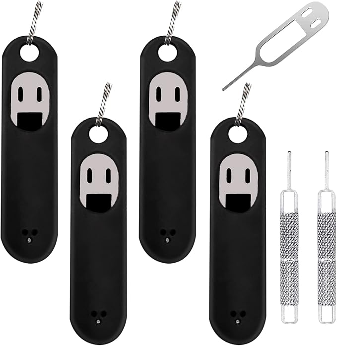 6 Pack SIM Card Removal Tool, Sim Card Tray Opening Tool Eject Pins Needle Opener Ejector Compatible with All iPhone Apple iPad HTC Samsung Galaxy Cell Phone Smartphone Watchchain Link Remover, Black