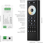 BTF-LIGHTING RF 2.4GHz Wireless Remote RC02RFB &3PCS C02RF Tuya Controller Kit 4 Zone Group Control PWM CCT(+ CW WW) 3pin 5050SMD FCOB COB Dual White LED Strip DC5V DC12V DC24V