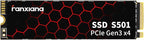 S501 1TB NVMe SSD 3D NAND 1.3 PCIe Gen3x4 M.2 2280 Internal Solid State Drive (Read/Write Speed up to 2,150/1,600 MB/s) Compatible with Laptop & PC Desktop