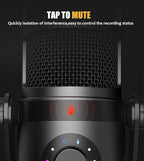 MAONO Dynamic Microphone, USB/XLR Podcast PC Microphone with Software, EQ,Tap-to-Mute, Headphone Jack, Gain Knob & Volume Control, Studio Mic for Broadcast, Recording, Streaming & Gaming (PD400X)