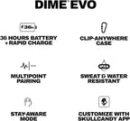 Skullcandy Dime Evo Wireless Earbuds, Bluetooth Headphones, Noise Isolating Fit, Up to 36 Hours Battery, Microphone for iPhone Android, Easy Carry with Clip-Anywhere Case - Realtree Edge Colors White