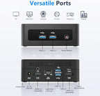 Mini Desktop Computer, Intel Core i5-12450H (Up to 4.40GHz), 16GB DDR4 RAM, 512GB M.2 SSD, Mini PC Supports Triple 4K Display, USB 3.2, Wi-Fi 6, BT 5.2, RJ45 2.5G