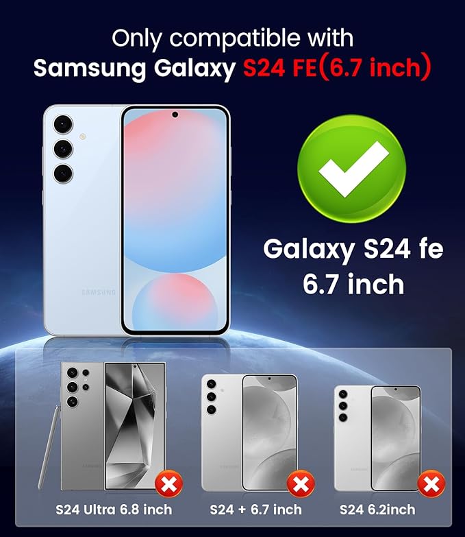 Magnetic for Samsung Galaxy S24 FE Case [Compatible with MagSafe][Built-in Camera Lens Protector] Slim Soft Silicone Bumper Shockproof Metallic Luster Phone Cover (Black)