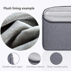 Voova Laptop Sleeve Carrying Case 15.6 16 Inch,Slim Computer Cover Bag Compatible with MacBook Pro 15/16, Dell xps 15,15-16 Inch HP Dell Asus Acer Laptop, Grey