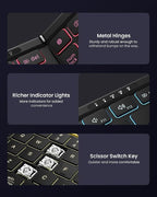 Samsers Foldable Bluetooth Keyboard with Numeric Keypad, Full-Size Wireless Folding Keyboards with Backlight, Portable Travel for iOS Android Windows Mac OS, Support 3 Device(BT5.1 x 3), Black