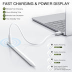 Stylus Pen for iPad 2018-2025, Fast Charging Magnetic Pencil (1st Generation) with Tilt Sensitivity & Palm Rejection for iPad Air 3/4/5/M2/M3, iPad mini 5/6, iPad 6/7/8/9/10/11, iPad Pro 11"/12.9"/M4