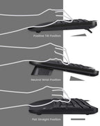 Perixx Periduo-505, Wired USB Ergonomic Split Keyboard and Vertical Mouse Combo with Adjustable Palm Rest and Short Tactical Membrane Keys, US English Layout