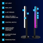 Logitech G Litra Beam LX Premium Dual-Sided RGB LED Streaming Key Light + C920X Pro Webcam Bundle