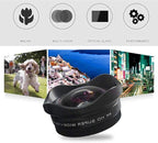 Andoer 4K Smartphone Camera Lens 0.45X Wide Angle 15X Macro Phone Lens with Universal Clip