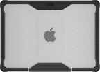 URBAN ARMOR GEAR UAG Designed for MacBook Pro 14 inch Case 2023-2024 M4 M3 Max/Pro (A2918 A2992 A2992 A3112 A3401 A3185) Rugged Touch ID Military Grade Plyo Laptop Cover, Translucent Clear Ice