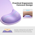 EooCoo Ergonomic Mouse Pad with Gel Wrist Rest Support Middle Concave Design, Relieve Wrist Pain Mousepad, Non-Slip Base for Laptop, Office Desk Accessories, Carpal Tunnel Syndrome