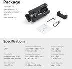 SmallRig VT-20 Aluminum Mini Tripod, 20" Desktop Tripod with 360° Ball Head, Compact Desktop Tripods for DSLR Camera Video Camcorder, Load up to 13lb/6kg