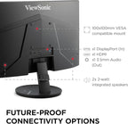 ViewSonic VA2416C 24 Inch Full HD 1080p Frameless Curved Monitor with Variable Refresh Rate, Eye Care, HDMI, and DisplayPort Inputs for Home and Office