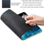 Hokafenle Mouse Pad, Blue Ccean Moon Mouse Pad, Premium-Textured Mousepad Square Waterproof Mouse Mat Non-Slip Rubber Base Mouse Pads for Wireless Mouse Office Laptop