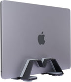 Adjustable Vertical Laptop Stand - Aluminum, Universal Fit for All Laptops (10-30mm Thickness) - Fashion Design, Adjustable Width, Anti-Slip & Scratch-Resistant, Patented Design
