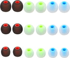 Silicone Earbud Tips Replacement Ear Tips Earbud Covers Fit Most in-Ear Earbuds(Inner Hole 3.8mm -5.1mm) Headphone Earbud Rubber Tips9 Pairs S M L