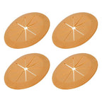 PATIKIL Desk Grommet 2-3/8", 4 Pcs Round Cable Grommet Cord Hole Cover with Adhesive Tape Flexible Table Wire Organizer for Office Home Table Countertop, Light Brown