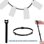100 Pack Reusable Hook & Loop Cable Ties & Labels Kit - 50 Durable Cord/Wire Tags + 50 Self-Gripping Straps for Electronics Organizing, Home Office Cord Management (White & Black)