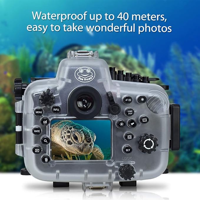 Sea frogs Camera Housing Compatible with Canon EOS 5D Mark III/IV with EF16-35mm f/2.8LII USM Lens,Waterproof IPX8, 40m/130ft Depth Protection EOS 5D Mark 4 Underwater Camera Case, Ideal for Diving