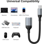USB C to USB Adapter - 5Gbps [2 Pack] USC 3.0 OTG Adapter for Android - USBC Male to USB Female Adapter, Type C OTG Cable Converter Support Camera, Card Reader, USB Flash Drive, External/MIDI Keyboard