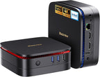 Blackview MP60 Mini PC 2025 with 13th Gen Intel N150(2-Year Coverage), 16GB RAM 512GB M.2 SSD Mini Computer, 4K UHD Dual HDMI, Win11 Pro, WiFi 5/Big Fan/LED Light, Mini Desktop PC for Home/Office/Edu
