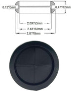 Rubber Grommet,2-1/8"ID 2-1/2"Drill Hole,Hole Grommets,Synthetic Rubber Grommets Wire Protection Firewall Hole Plug, Round