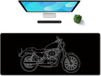 Galdas Gaming Mouse Pad XXL XL Large Long Extended Big Mousepad Non-Slip Rubber Keyboard Mouse Pad with Stitched Edges for Laptop Home Office (31.5x11.8x0.08 Inch) … (Motor)
