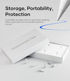 Replacement Pencil Tips for Apple Pencil Pro, Pen Tips for Apple Pencil 2nd Gen/1st Gen/USB-C, Wear-Resisting Pencil Nibs with Storage Box, Pen Nibs Set Compatible with Apple Pen (6 Pack, White)
