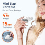 MAIWO 2TB Portable SSD External Solid State Drive, USB 3.2 GEN 2 Type-C Up to 1050MB/s, Mini PSSD for iPhone 15 Pro Max MacBook Pro PS5, Aluminum (Silver)