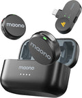 MAONO Wireless Lavalier Microphone for iPhone 14 and Below, MFi Certified Lightning Plug, 48KHz 24Bit, 1000ft Range, Voice Filter, Noise Cancellation, 30H Use for Video Recording, Streaming - Wave T5