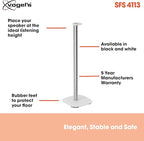 Vogel's SFS 4113 Speaker Floor Stand for Sonos ERA 100, Cable Inlay System, Height: 32,3 inch (82 cm), Exceptionally Stable, White, 1 Floor Stand