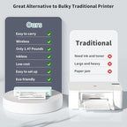 JADENS Portable Printers Wireless for Travel, Thermal Inkless Printer, Support 8.5" X 11" Thermal Paper(Green)