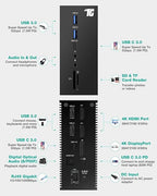 Tiergrade USB C Docking Station Dual Monitor for Windows/macOS, 17 in 1 Triple Display Laptop Docking Station, USB-C Dock with Dual 4K HDMI, DP, S/PDIF, 6 USB Ports, Ethernet, Audio, SD/TF, 60W PD