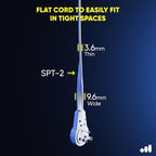 Maximm Cable 20 Ft 360° Rotating Flat Plug Extension Cord, 16/3 AWG Multi 3 Outlet 3-Prong Grounded Wire- White - UL Certified