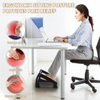 Foot Rest, Six Heights Adjustable Foot Rest for Under Desk at Work, Ergonomic Foot Stool for Under Office Desks, Under Desk Footrest with Foot Massage Roller, Office Leg Rest (Classics)