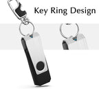 KEXIN 10 Pack USB Flash Drive - 64GB Thumb Drive with Swivel, Black (64GB, 10 Pack)