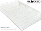 BLOCKED Stackable Webcam/Camera Vinyl Covers | 95 Low-Tack Restickable Webcam Sticker | Multiple Sizes | White 95-Pack (Ultra Glossy)