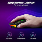 Redragon Wireless Gaming Mouse, Tri-Mode 2.4G/USB-C/Bluetooth Mouse Gaming, 12000 DPI, RGB Backlit, Fully Programmable, Rechargeable Wireless Computer Mouse for Laptop PC Mac, Black