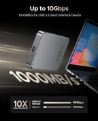 ORICO 1TB Magnetic SSD, PD100W Charging, 4K ProRes HDR, 1000MB/s USB 3.2, Portable External Drive for iPhone 16/15, Laptops, Tablets - Aluminum Alloy, Drop Resistant - K10